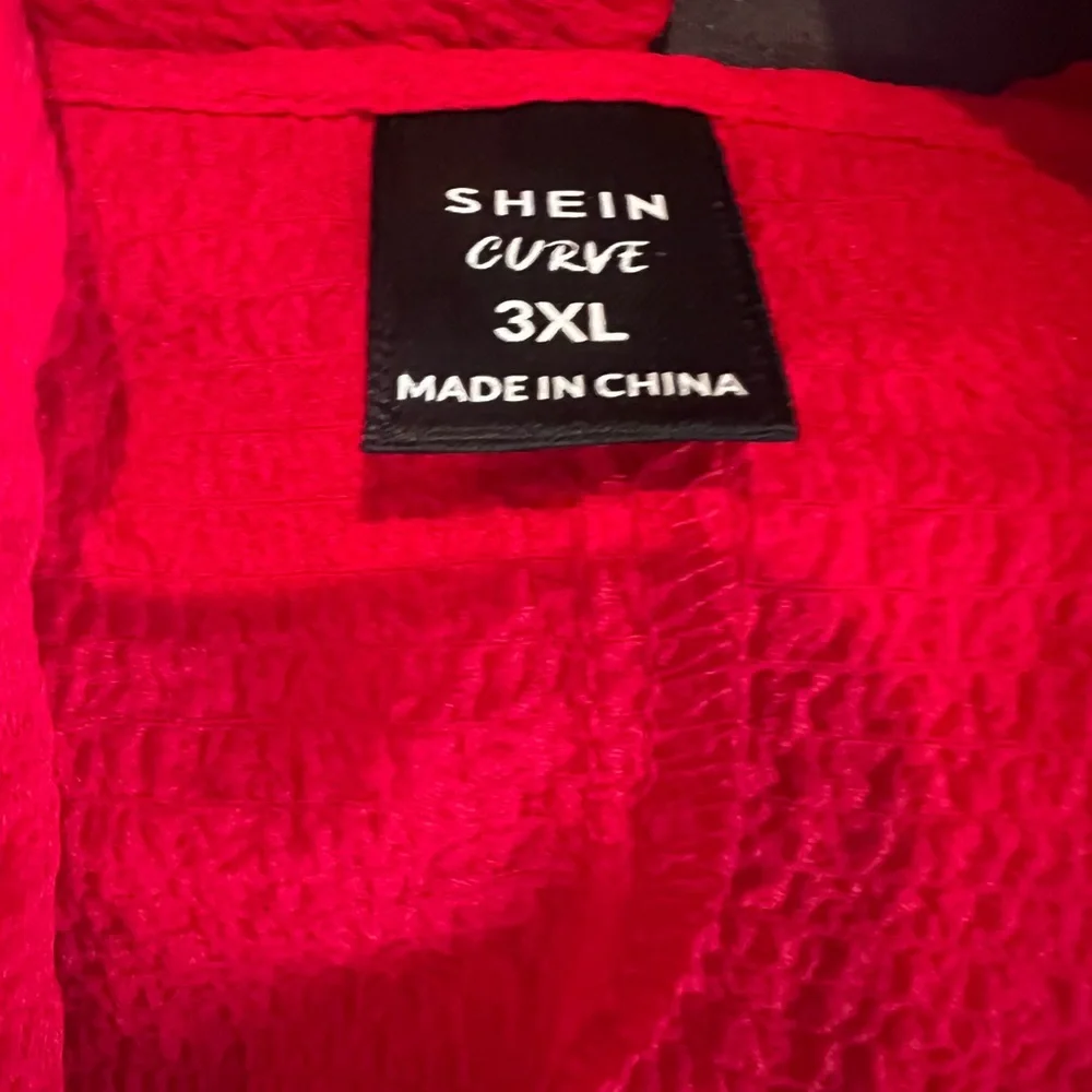 SHEIN Red Ruffle Blouse - Picture 3 of 3